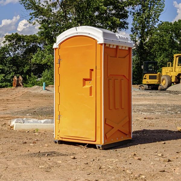 how often are the portable restrooms cleaned and serviced during a rental period in Harleysville